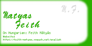 matyas feith business card
